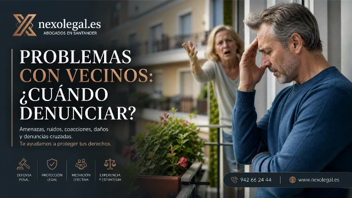 Abogado penalista en Santander asesorando sobre problemas con vecinos, amenazas y denuncias vecinales